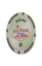 25 piece 115 grams las vegas chips white book cover